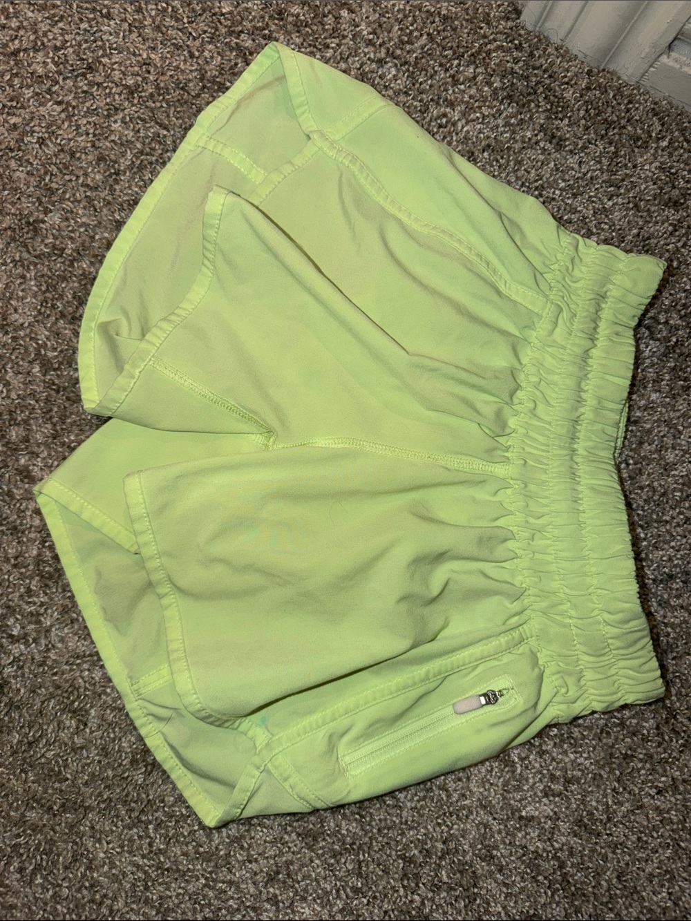 lululemon athletica Neon Lime Athletic Shorts